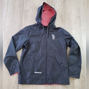 Disney Parks Minnie Mouse Rain Jacket Womens Size Large Black